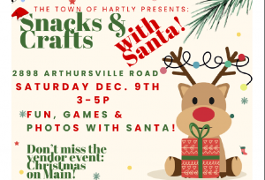 Town of Hartly Snacks & Crafts with Santa