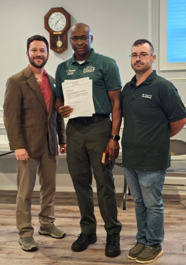 Representative Spiegelman, Chief Torrie James, Mayor Mark Maguire
